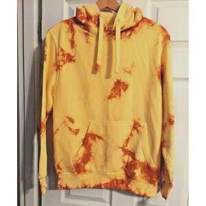NEW Original Paperbacks Yellow Crystal Wash Tie-Dye Hoodie Men's 40" chest